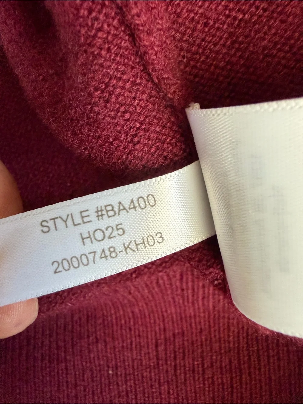 J.Crew 100% Cashmere Crewneck Sweater Burgundy Wine Classic Fit Medium-Repair